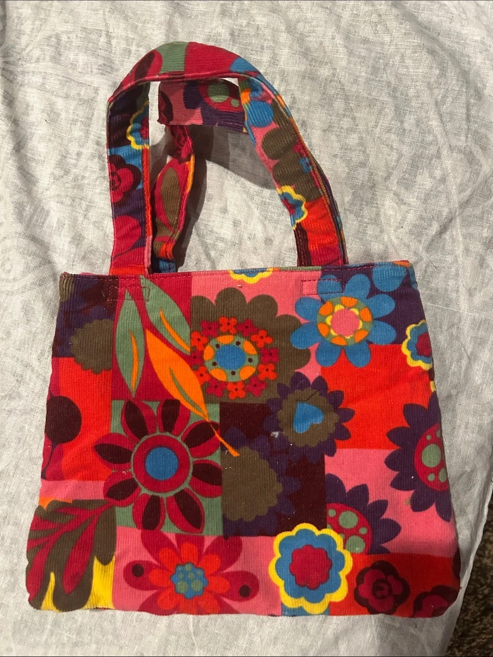 The Children's Place Multicolor Floral Patchwork Corduroy Tote